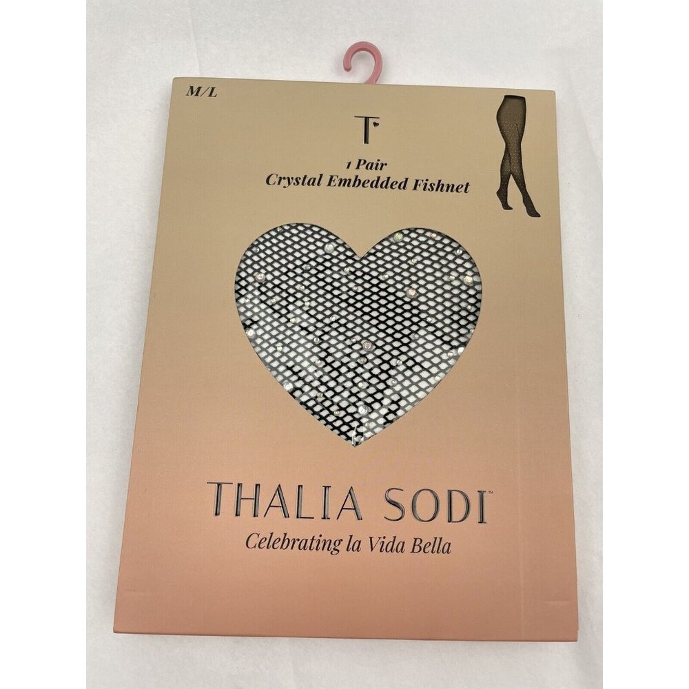 Thalia Sodi 1 Pair Crystal Embedded Fishnet M/L (120-160 lbs)